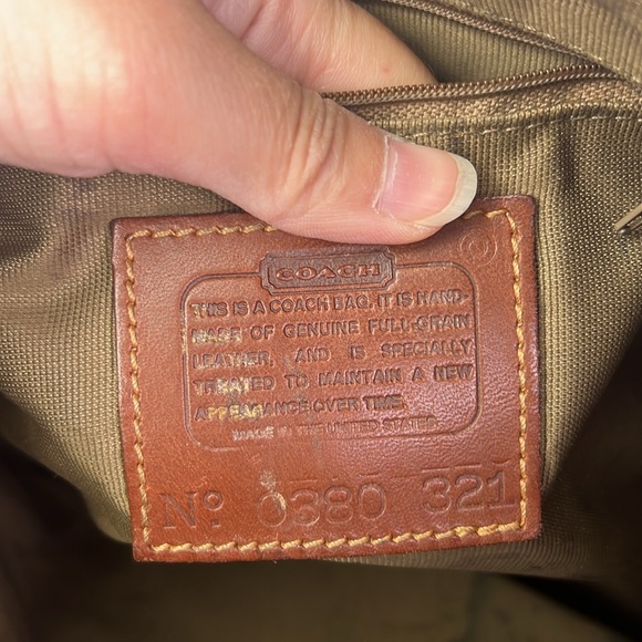 Coach Vintage White and Brown Leather Bucket Bag - Picture 13 of 13